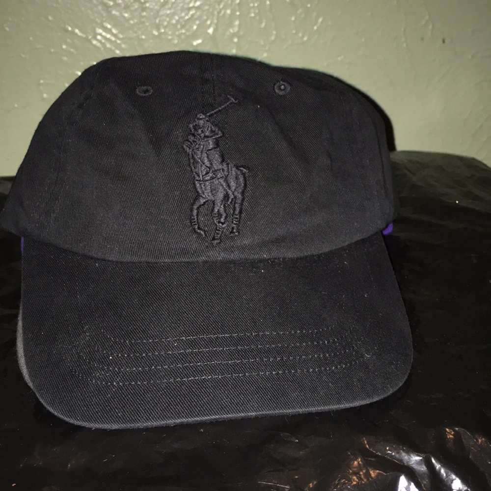 Black polo cap